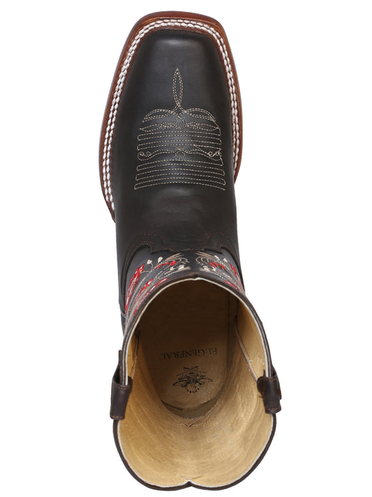 Bota de rodeo para mujer El General - Chocolate oscuro 42982