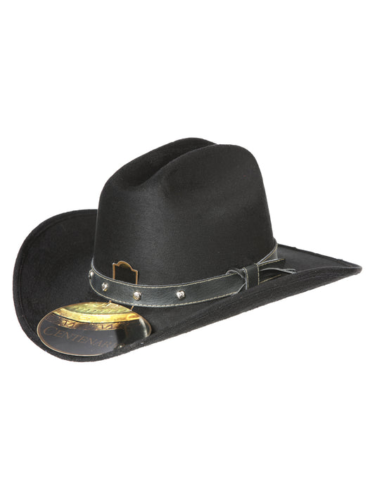Sombrero vaquero de ante para niños El General, negro, 44243
