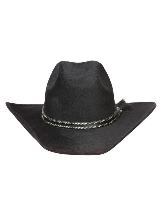 Sombrero vaquero de ante para niños El General, negro, 44247