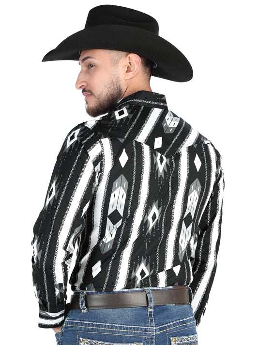 El General - Camisa casual de manga larga - Negro 44475