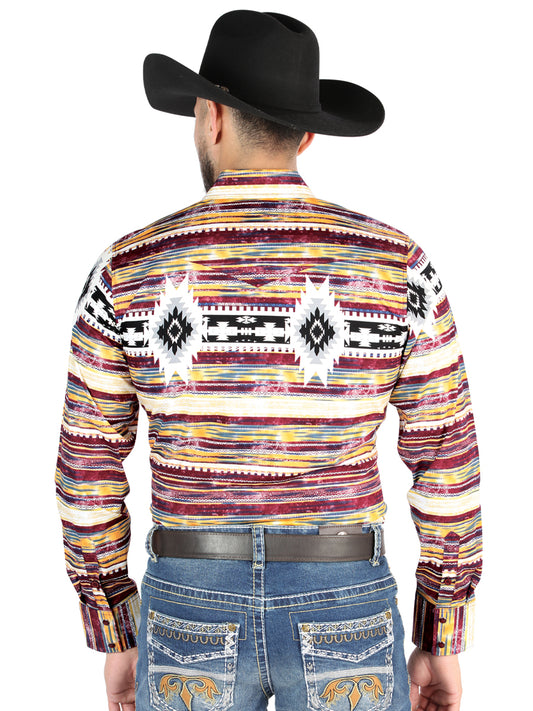 El General - Camisa informal de manga larga - Marrón 44487