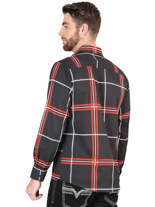 Camisa negra informal de manga larga El General 44605