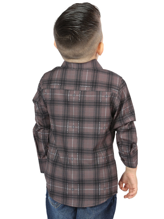 Camisa informal de manga larga El General Moka/Olive 44746