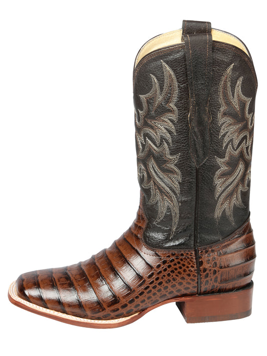 Bota Rodeo Hombre El Señor de los Cielos - Piel Vientre Caimán Imitación - Marrón
44937