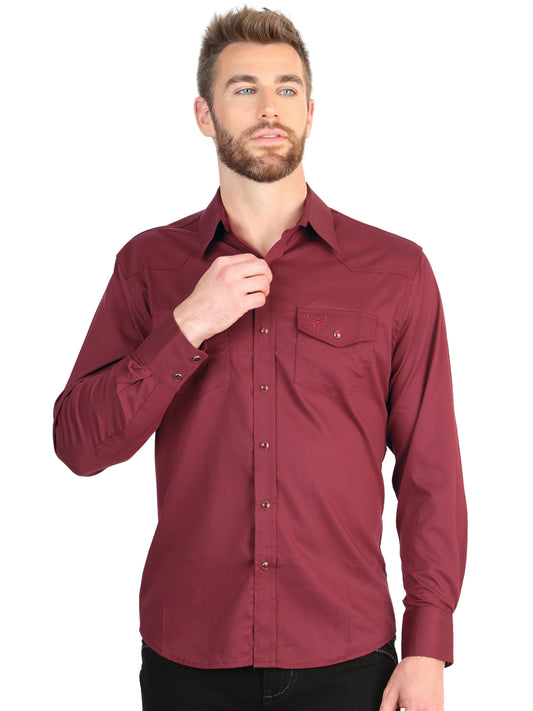 Camisa vaquera de manga larga para hombre El General - Burdeos elástica
45615