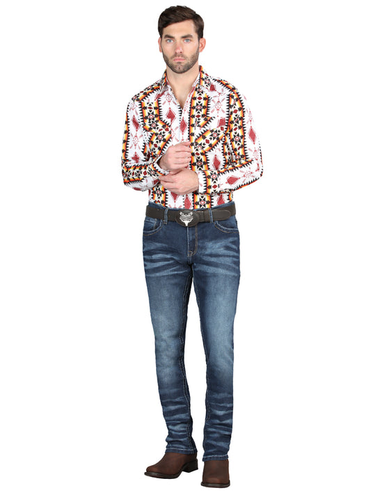 Pantalones ajustados elásticos El Norteño azul medio 126628