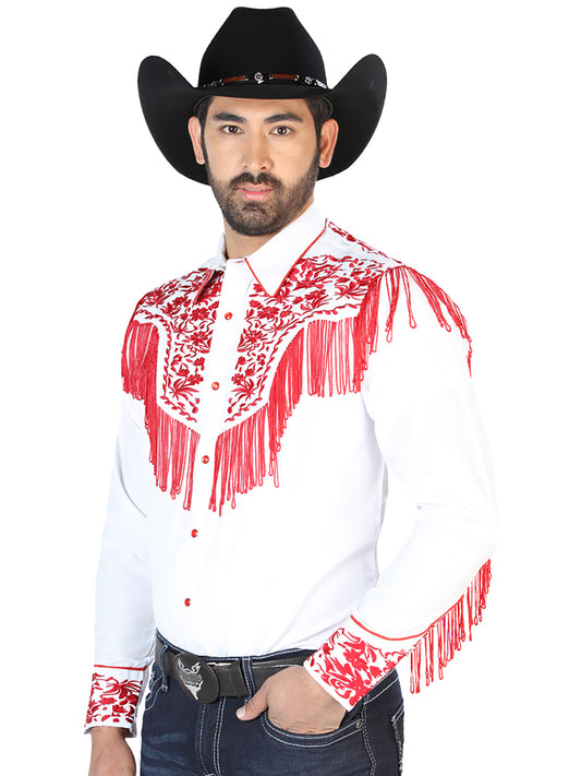 Camisa bordada El Señor de los Cielos Blanca/Roja 126708