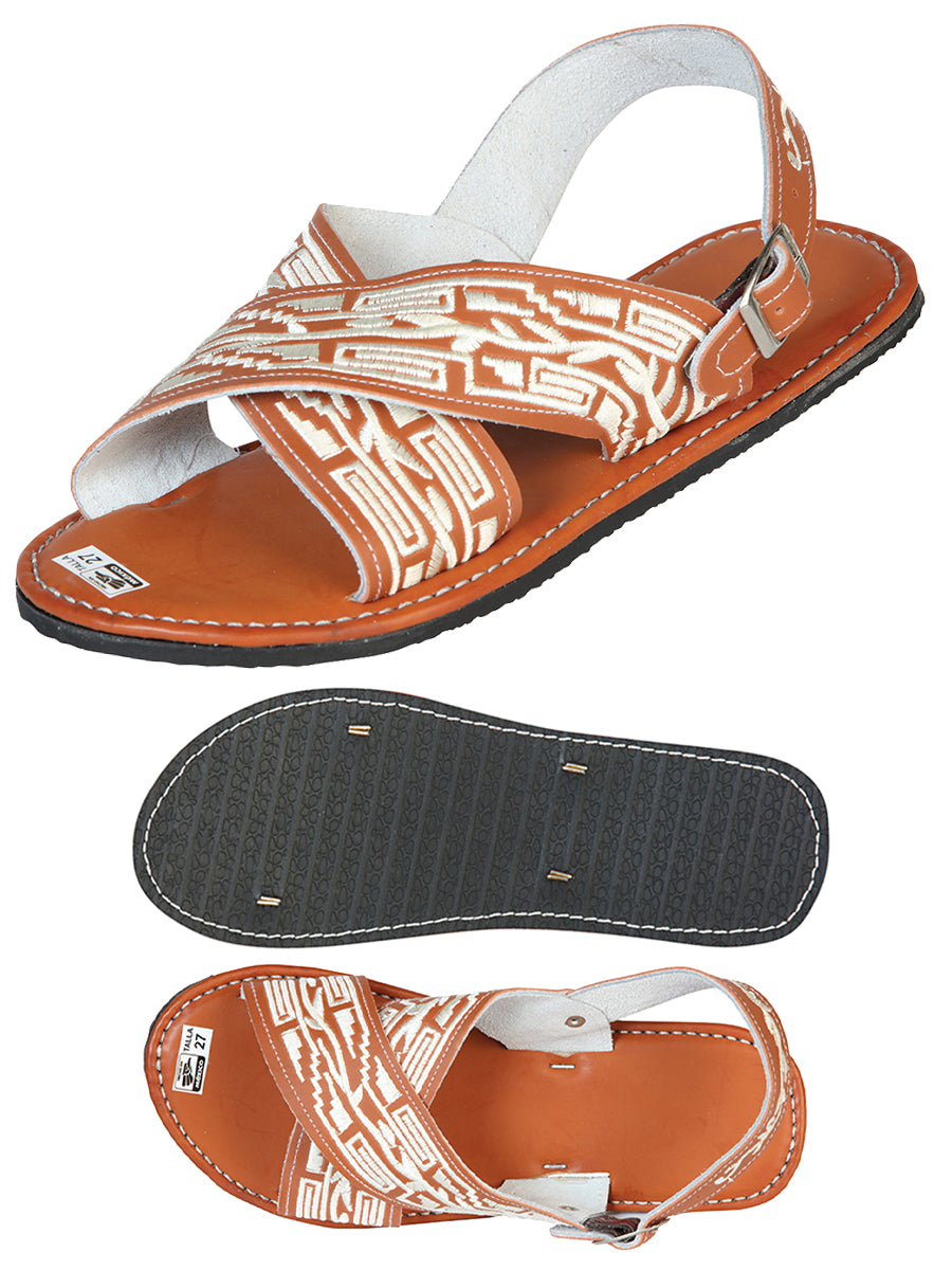 Sandalias artesanales mexicanas 50% cuero, 50% sintético natural 603787