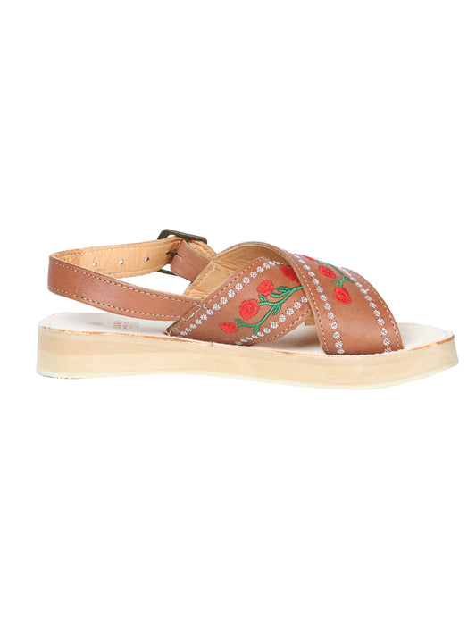 Sandalias artesanales mexicanas de cuero Tang 603927