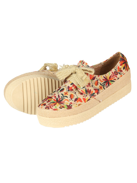 Tenis artesanal mexicano Yute 50% algodón, 50% poliéster Multicolor 603959