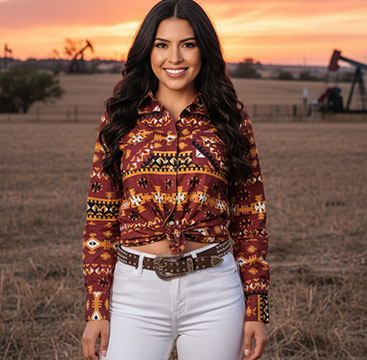 Women's Snap Button Shirt