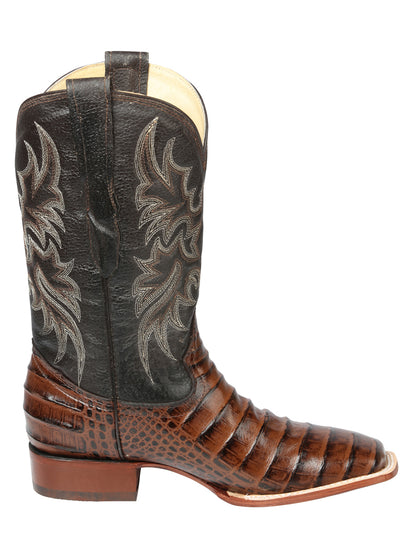 Bota Rodeo Hombre El Señor de los Cielos - Piel Vientre Caimán Imitación - Marrón

 44937