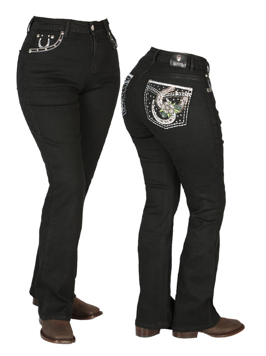 Pantalones vaqueros Centenario negros para mujer 44956