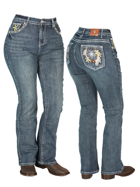 Pantalones vaqueros Centenario azul oscuro para mujer 44959