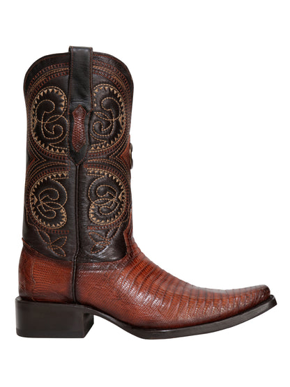 Botas vaqueras El General para hombre, de piel de lagarto exótica - Coñac 45074