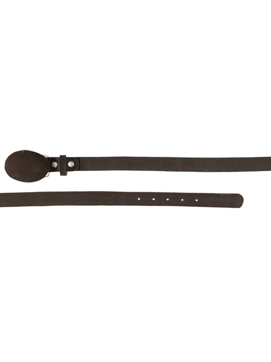 Kids Western Belt - El General Nobuck Choco 45445