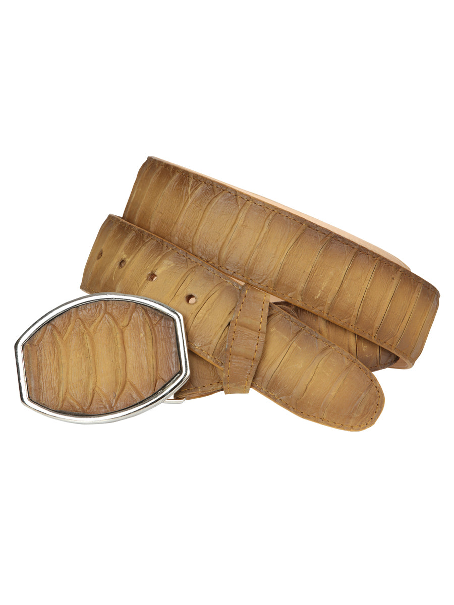 Cinturón vaquero para hombre El General imitación pitón - Miel 45571