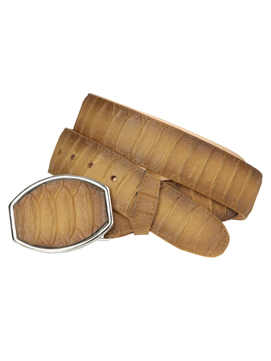 Cinturón vaquero para hombre El General imitación pitón - Miel 45571