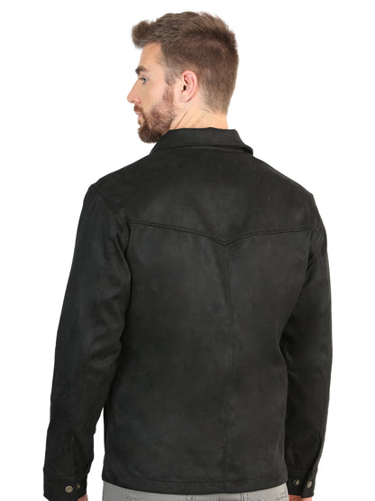 Chaqueta de ante para hombre El General - Negra 45648