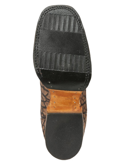 Bota El General Rodeo para hombre - Imitación de cuello de toro color arena 45667