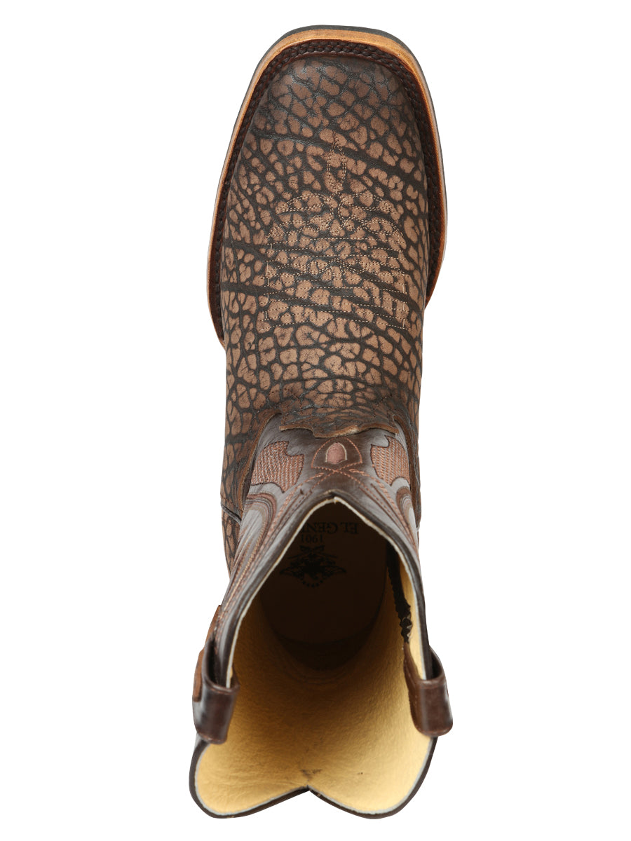 Bota El General Rodeo para hombre - Imitación de cuello de toro color arena 45667