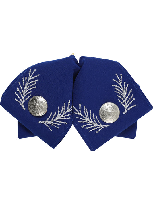 Adulto
 Corbata de moño charro mexicana 100% poliéster Azul rey/Oro 601108